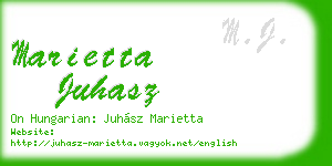 marietta juhasz business card